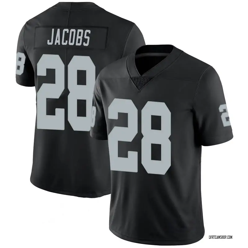 Men's Josh Jacobs Las Vegas Raiders 100th Vapor Jersey - Black Limited