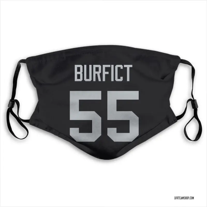 Vontaze Burfict Las Vegas Raiders Jersey Name & Number Face Mask - Black