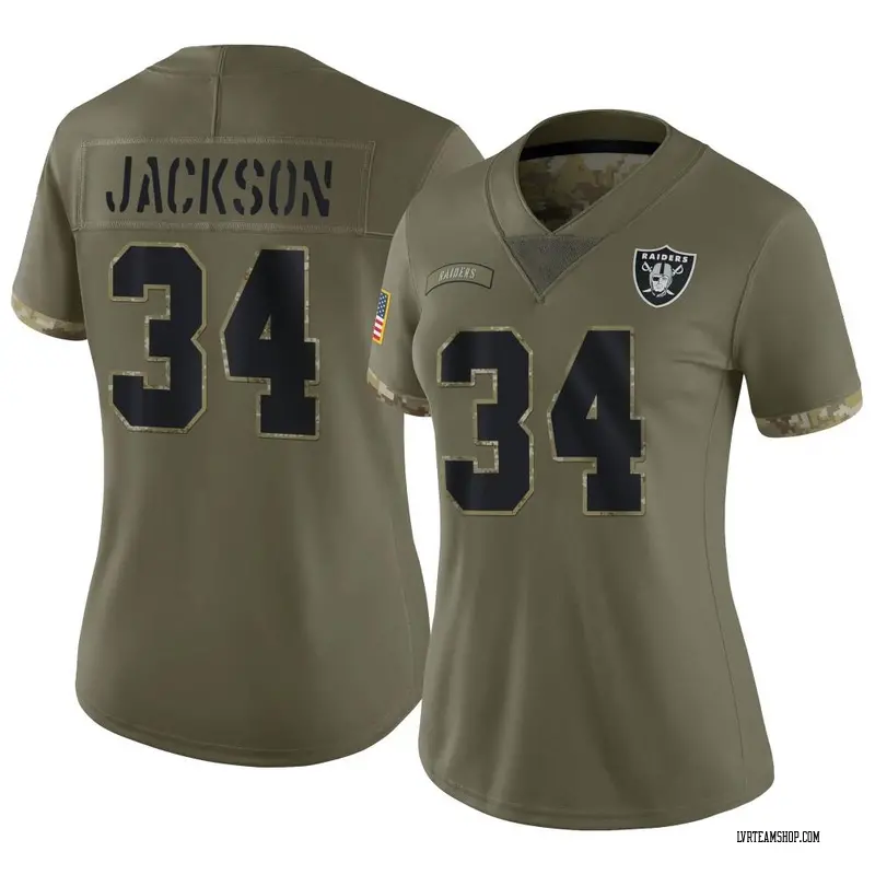 Nike Women's Nike Bo Jackson Olive Las Vegas Raiders 2022