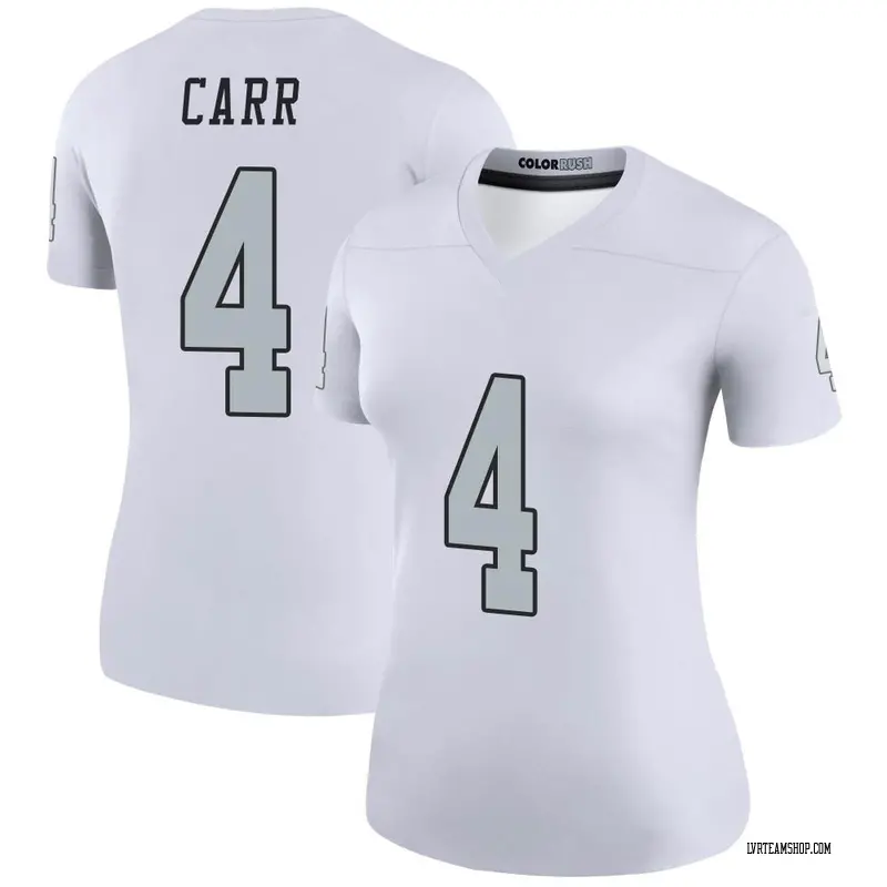 Women's Derek Carr Las Vegas Raiders Color Rush Jersey - White Legend