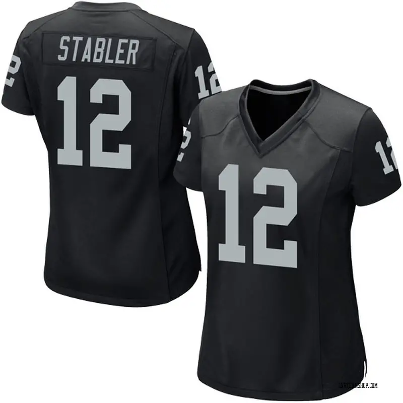 Women\'s Ken Stabler Las Vegas Raiders Team Color Jersey - Black Game