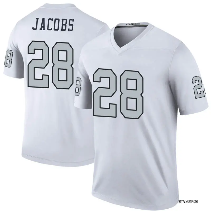 Youth Josh Jacobs Las Vegas Raiders Color Rush Jersey - White Legend